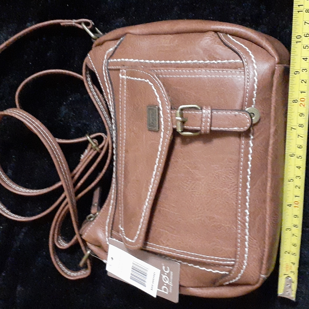 Vintage Leather Purse Top Handle Saddle